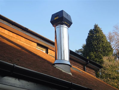 chimney fan on steel chimney
